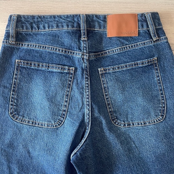 unpublished | Greta Crop Jeans in Roller Size 26 Vintage Look Wide Leg - Picture 6 of 7